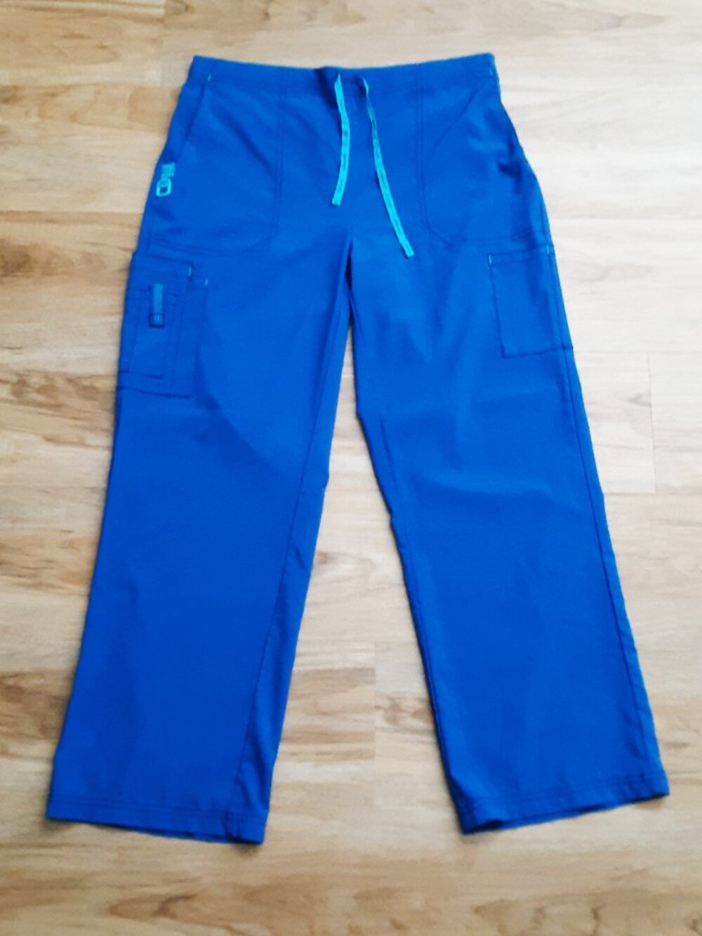 Carhartt Force Cross Flex Scrub Pants Large Petite Utility Cargo Royal Blue
